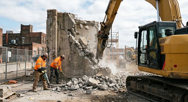 Concrete Wall Demolition in Bergen County, NJ